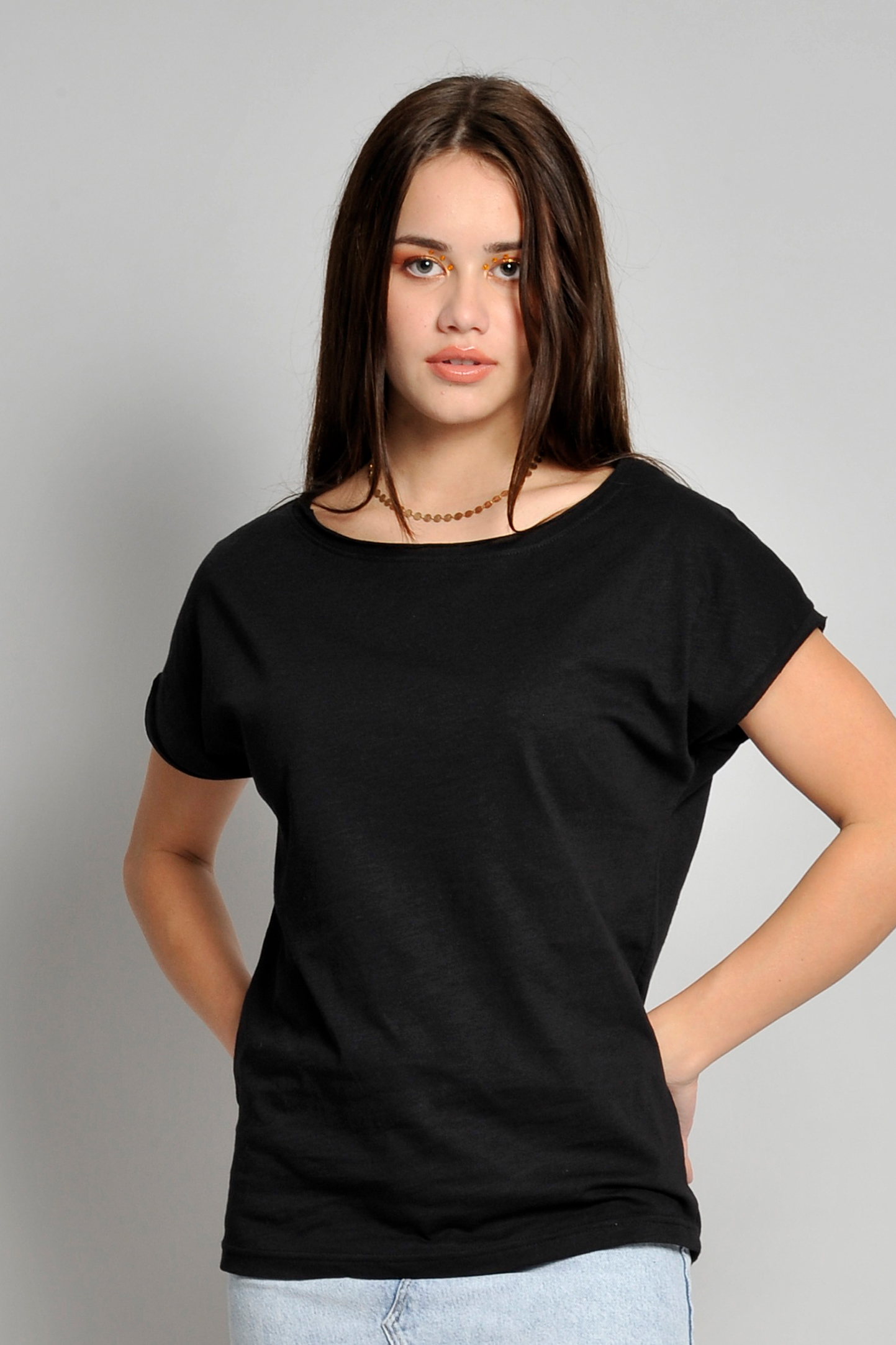 Jersey de mujer con estampado de llamas M/CT/V 100% algodón 145 gr/m2 Antracita XS