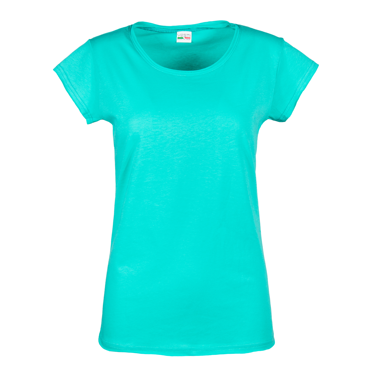 Jersey de mujer C/TM/CT/V 100% algodón, 140 g/m2, gris jaspeado, talla S - RF - Aqua Marine XS