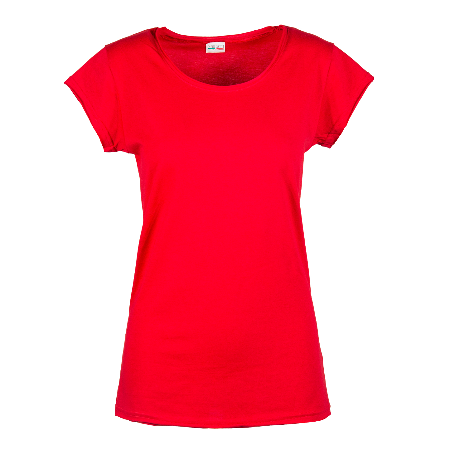 Jersey de mujer C/TM/CT/V 100% algodón, 140 g/m2, gris jaspeado, talla S - RO - Rojo XS