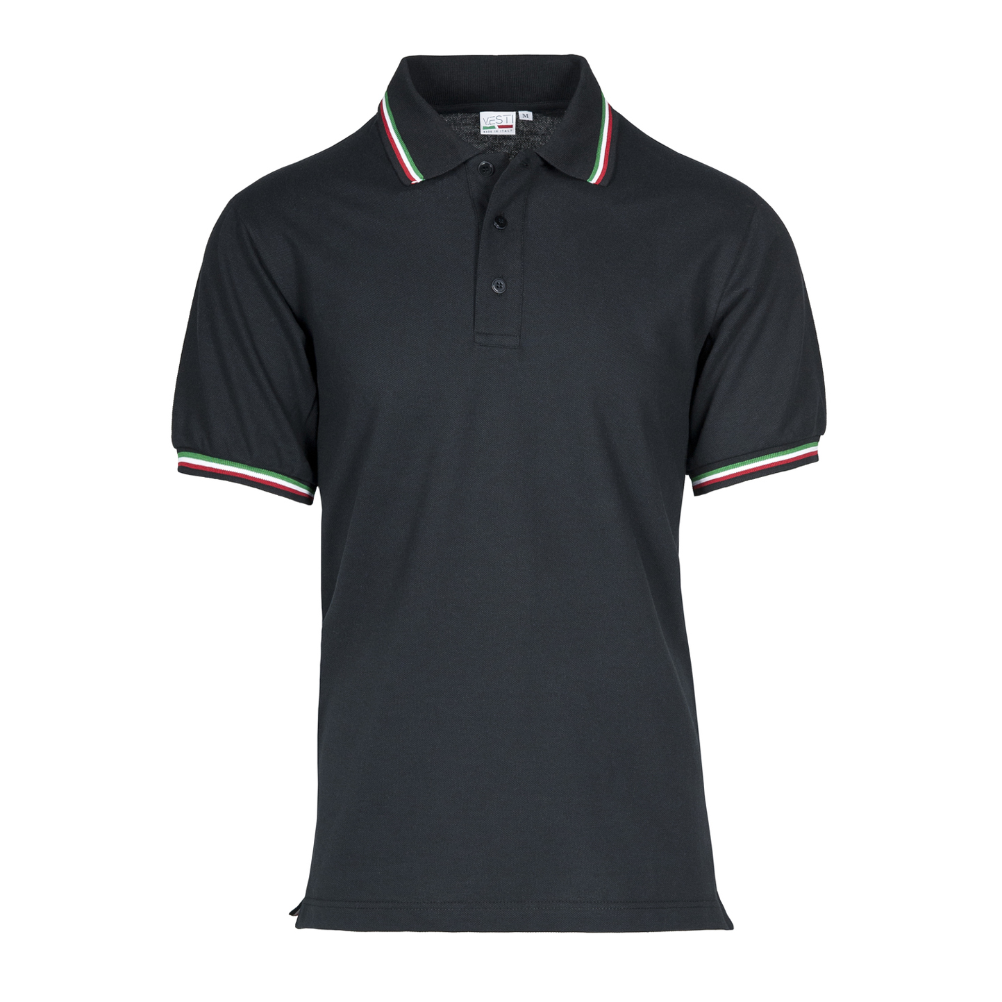 Polo Piqué Manga Corta 50/50% Algodón/Algodón Ric. 180 g/m2 Negro ECO XS - 12E - Negro ECO XS