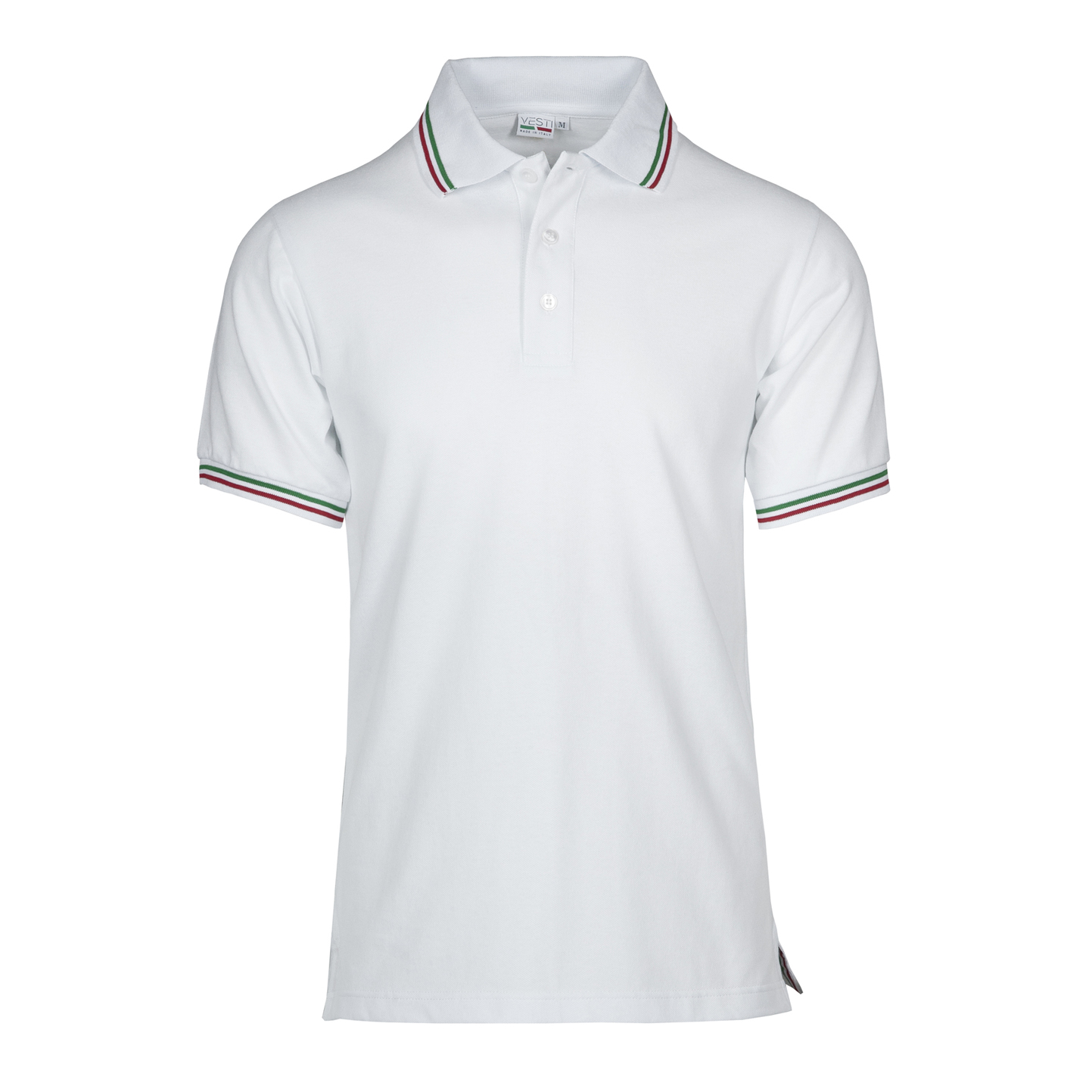 Polo Piqué Manga Corta 50/50% Algodón/Algodón Ric. 180 g/m2 Negro ECO XS - 99 - Blanco XS