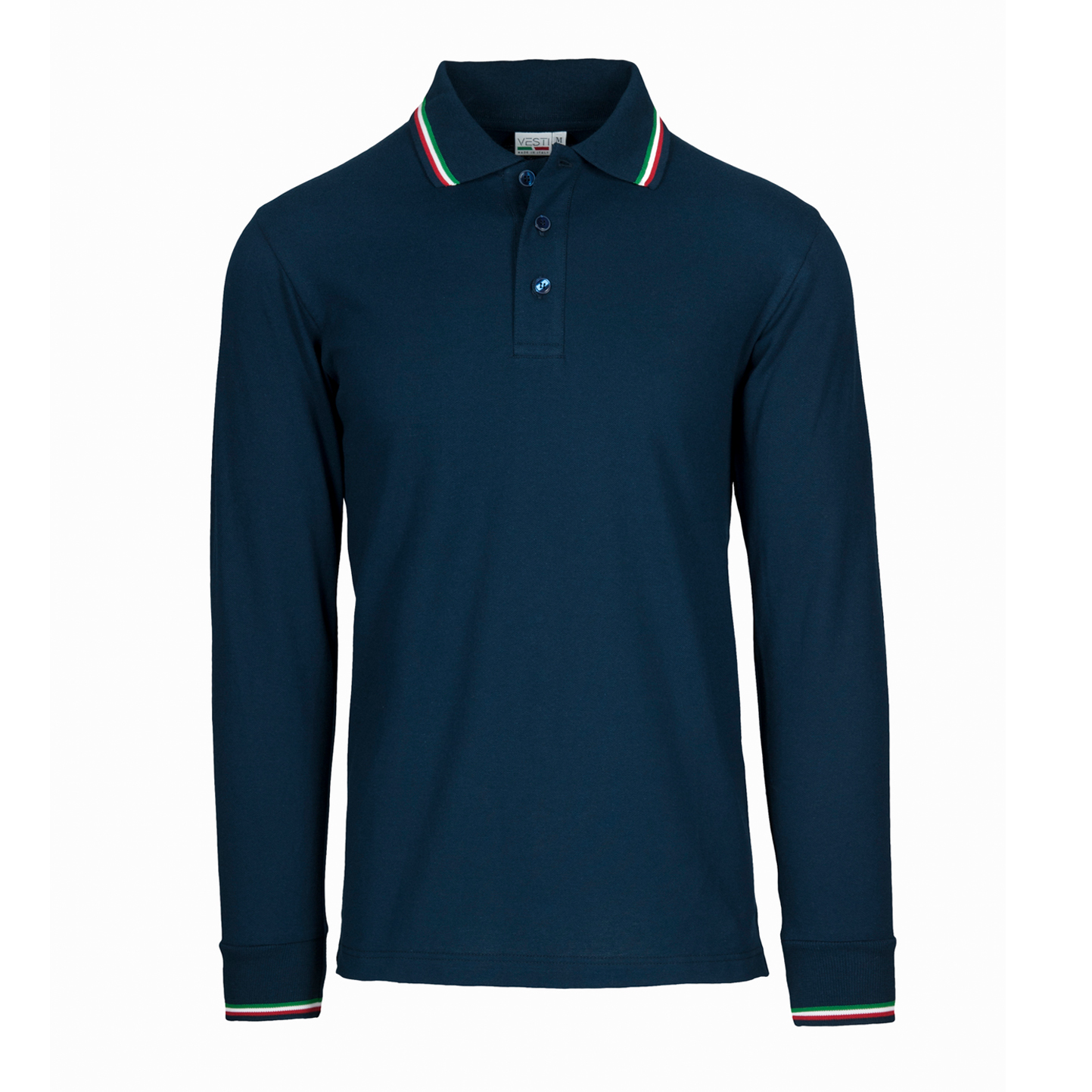 Polo Piqué S/L 50/50% Algodón/Algodón 180 g/m2 Negro ECO XS - 18E - Azul ECO XS