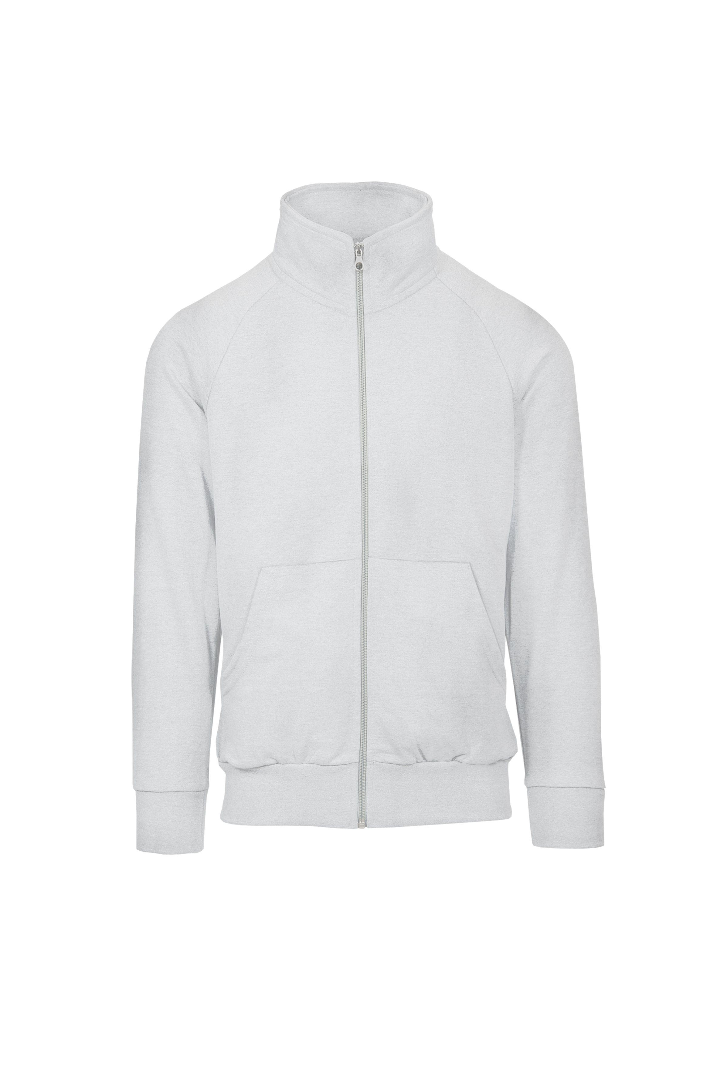 Sudadera con cremallera y forro de felpa 70/30% algodón/poliéster 240 gr/m Negro XS - 99 - Blanco XS