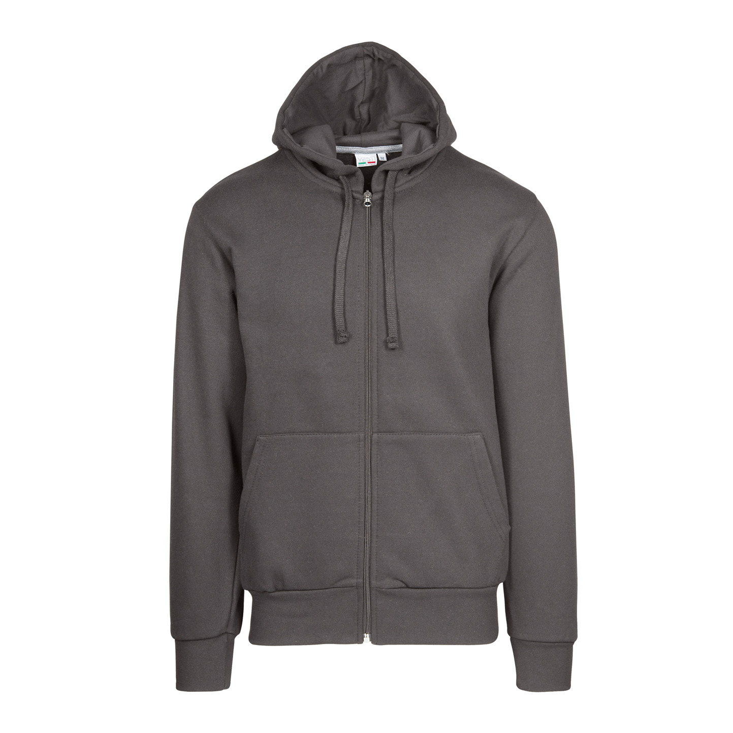 Sudadera con cremallera y capucha, 70 % algodón/30 % poliéster, 280 g/m², color negro, talla XS - 22 - Líder XS