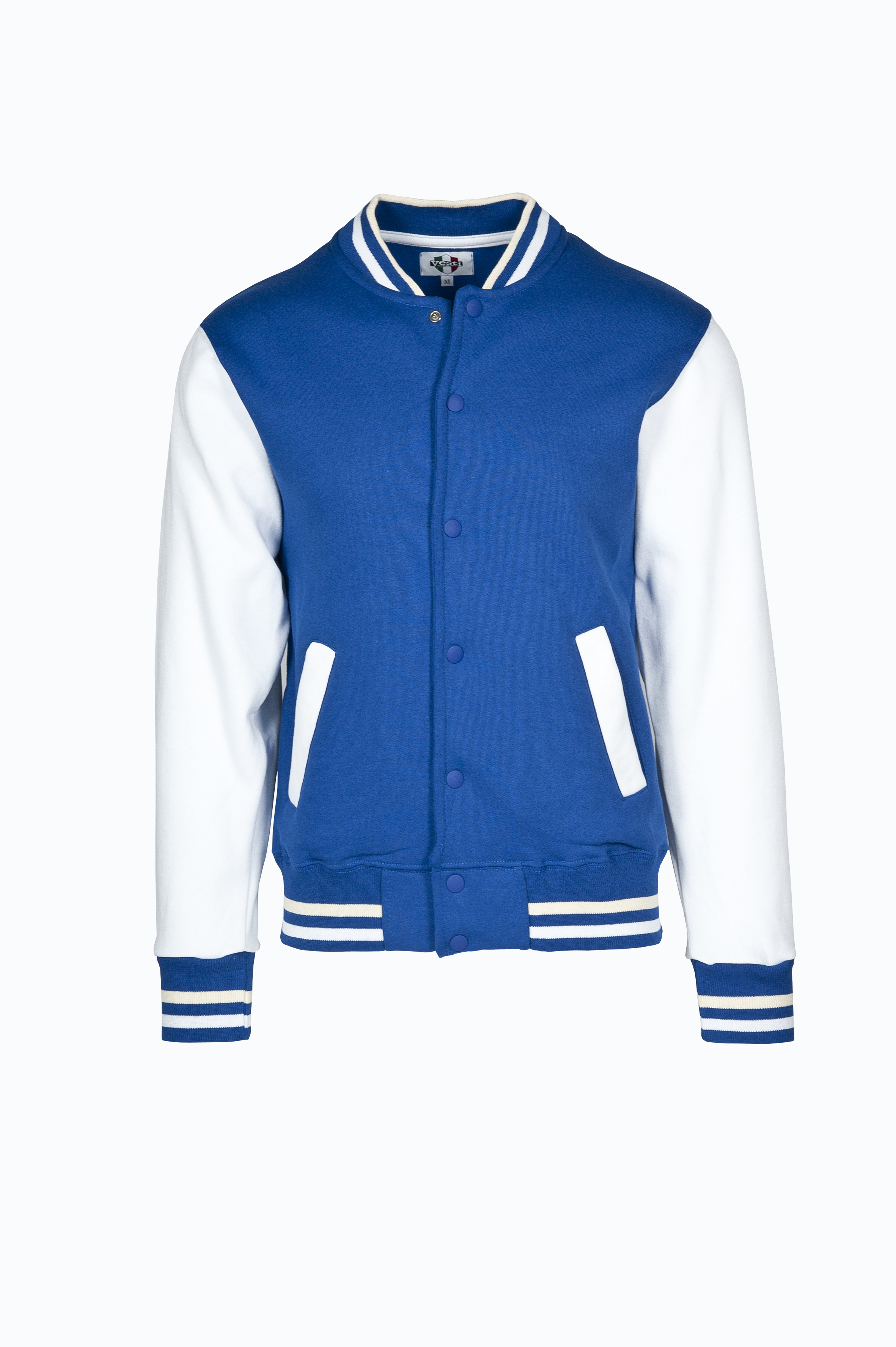 Chaqueta bomber bicolor 70/30% algodón/poliéster 300 gr/m2 Negro/Gris ceniza Talla S - 2799 - Royal Sport/Blanco Talla S 5/6 años
