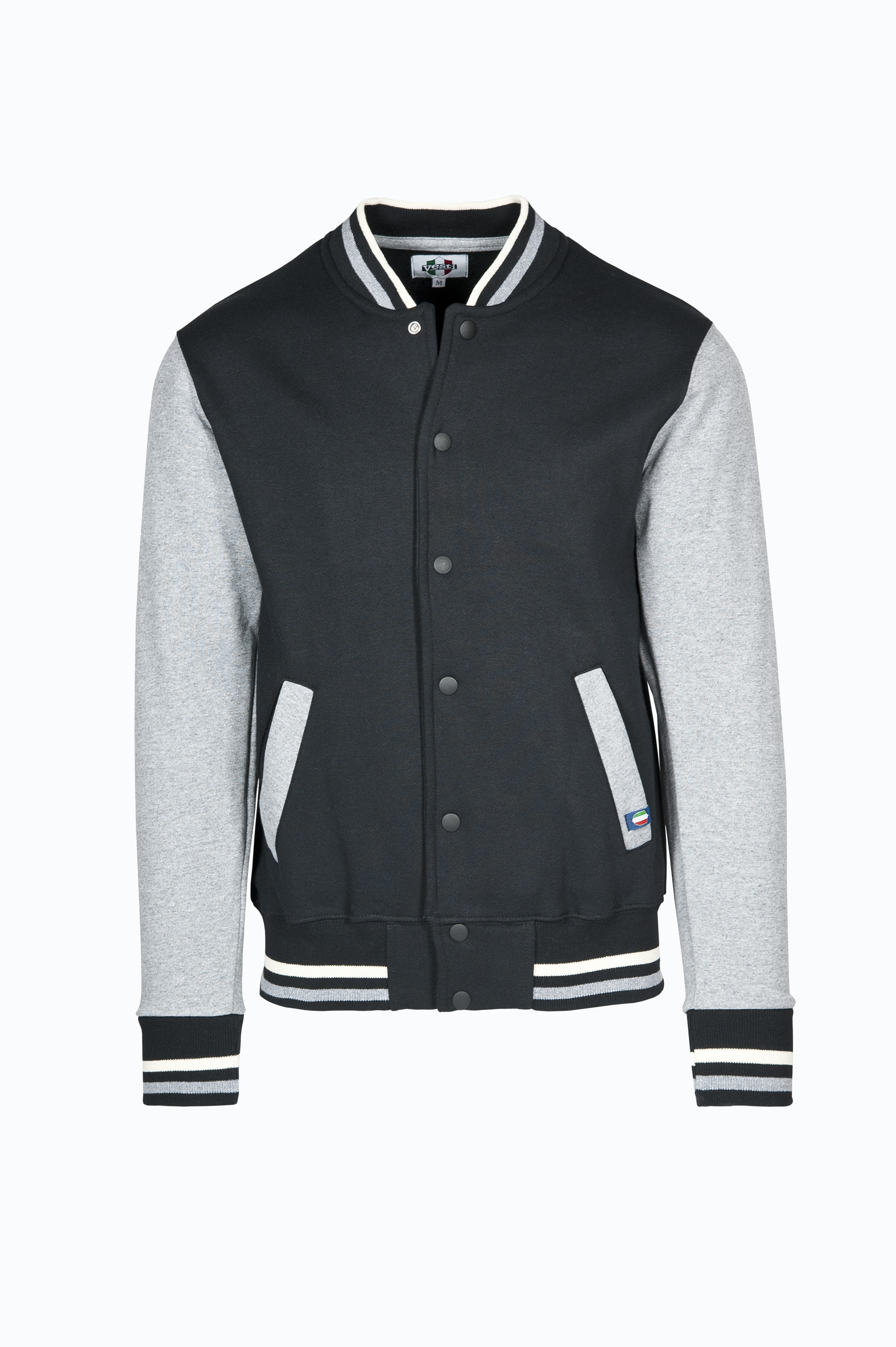 Chaqueta bomber bicolor 70/30% algodón/poliéster 300 gr/m2 Negro/Gris ceniza Talla S - 1275 - Negro/Ceniza S