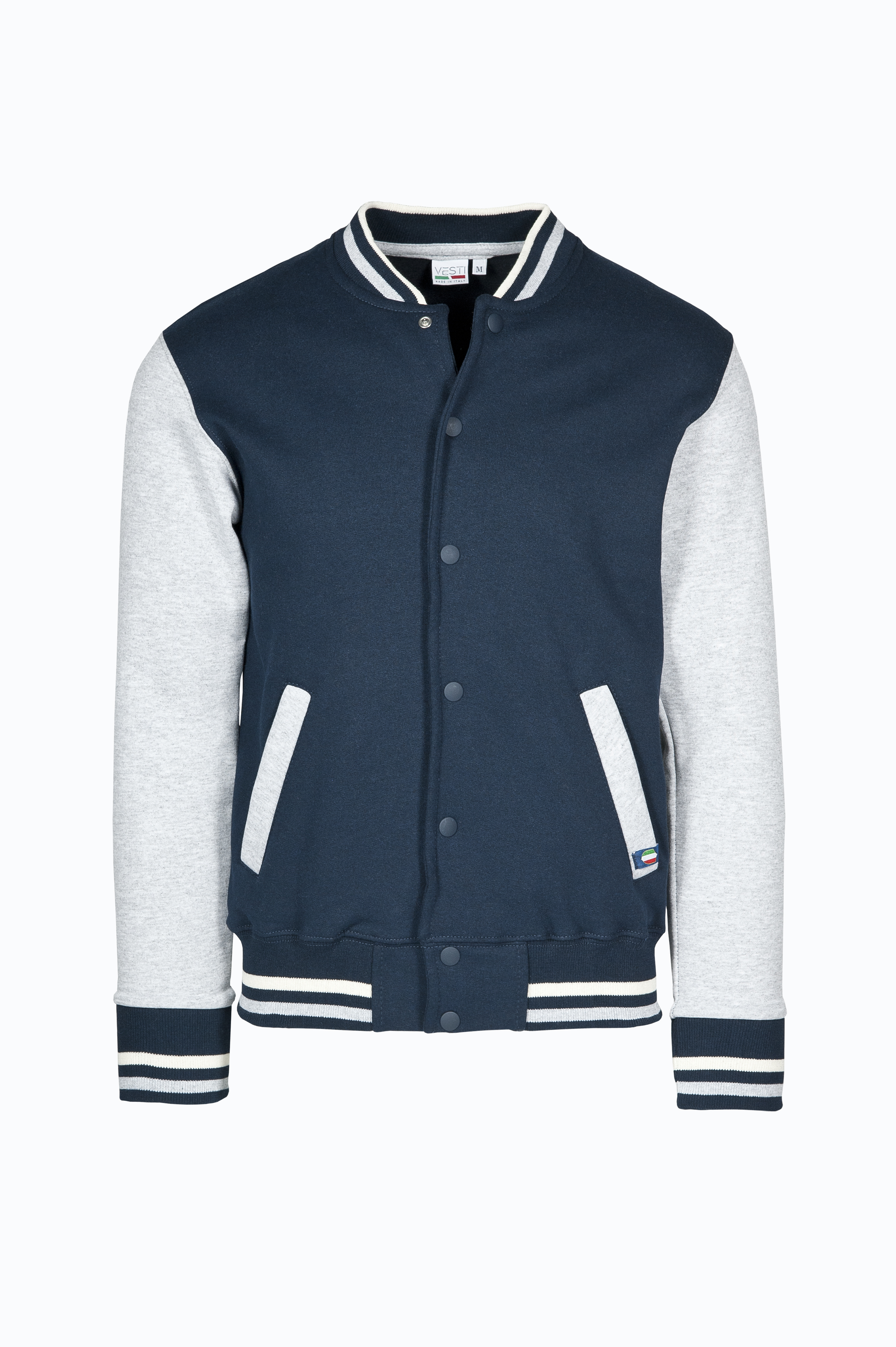 Chaqueta bomber bicolor 70/30% algodón/poliéster 300 gr/m2 Negro/Gris ceniza Talla S - 1836 - Azul/Gris Talla S 5/6 años