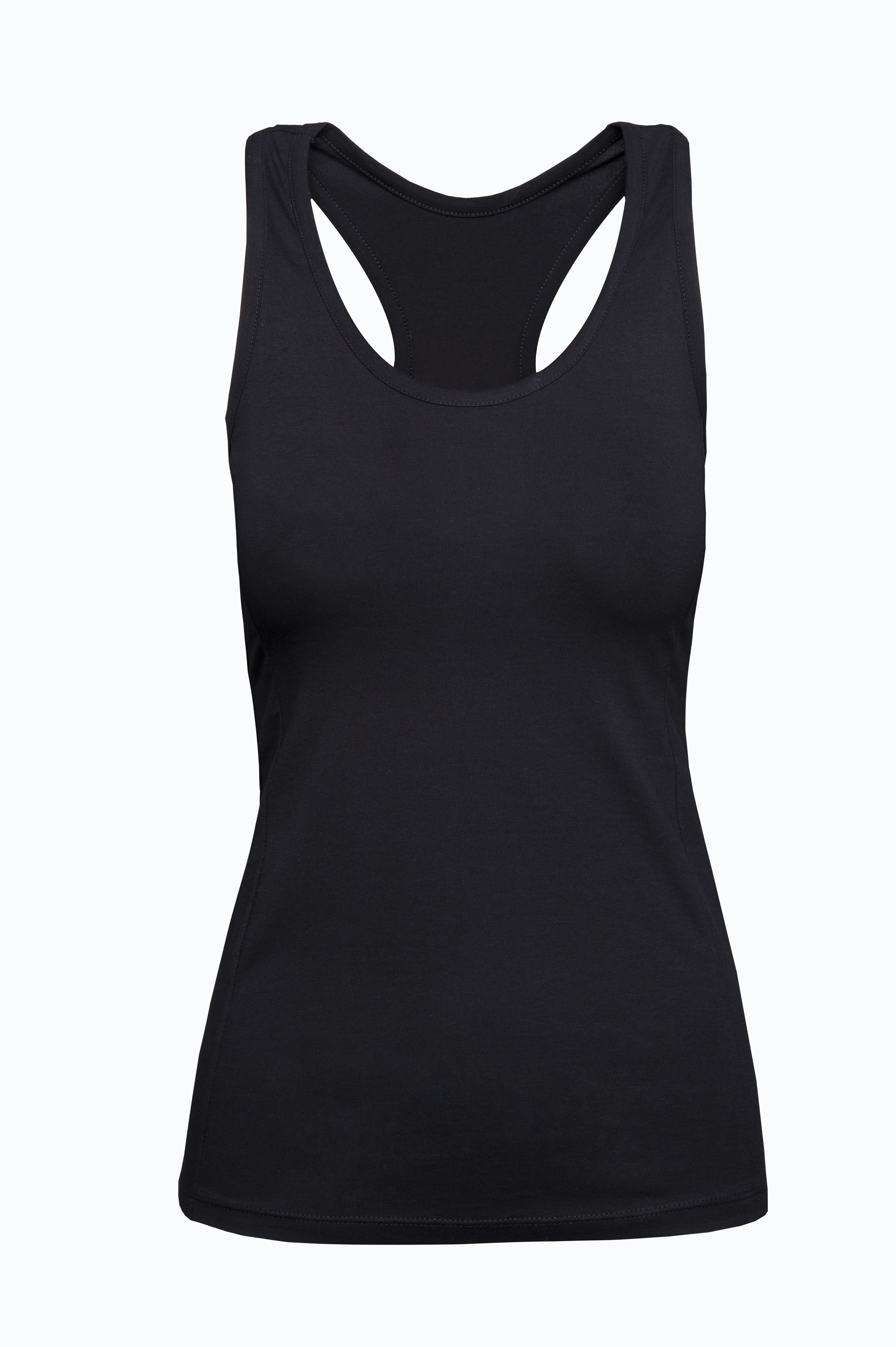 Camiseta sin mangas estilo nadadora para mujer, 90 % algodón, 10 % algodón, 170 g, gris jaspeado, talla XS - 12 - Negro