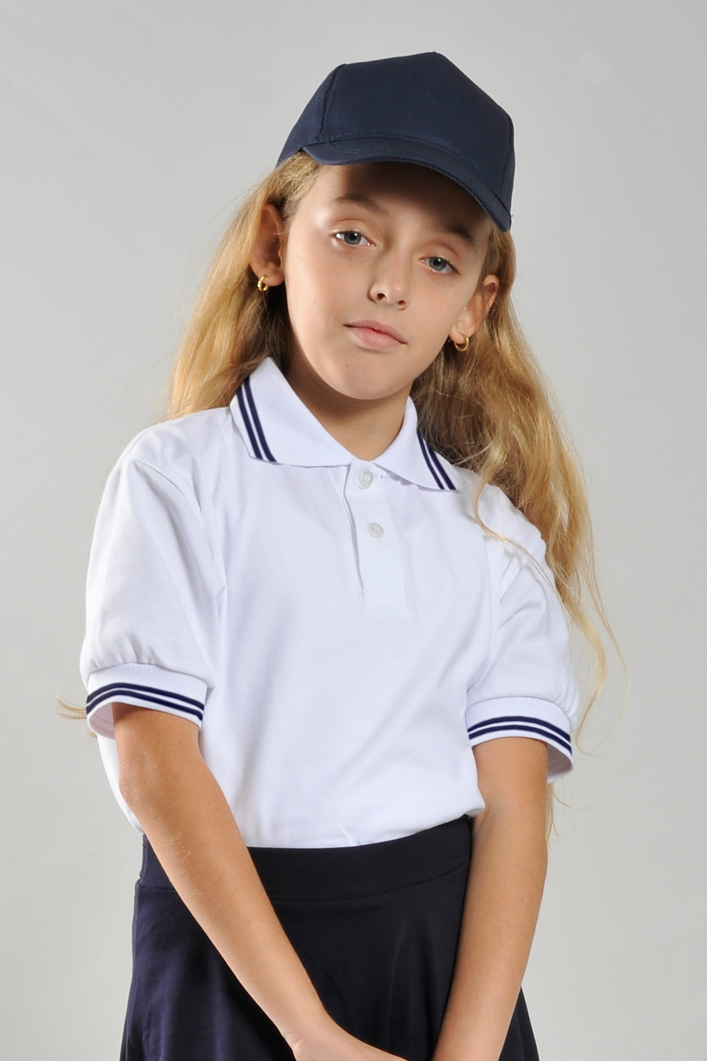 Polo Trim Piqué Infantil Manga Corta 100% Algodón 180 gr/m2 Azul XS