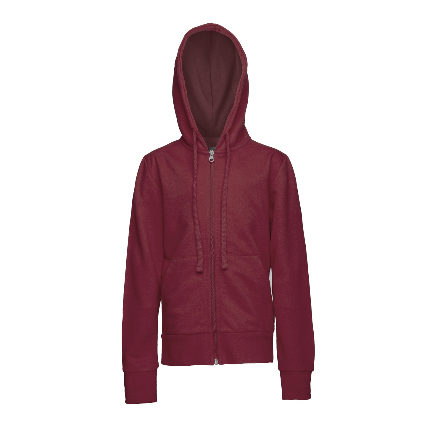 Sudadera infantil con cremallera, 70 % algodón/30 % poliéster, 240 g/m², color negro, talla XXS. - 48 - Burdeos Sport XXS 1/2 años