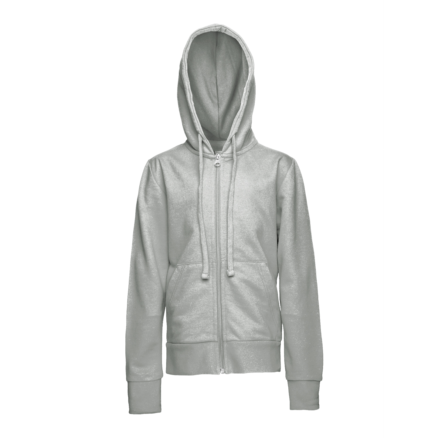 Sudadera infantil con cremallera, 70 % algodón/30 % poliéster, 240 g/m², color negro, talla XXS. - 75 - Ceniza