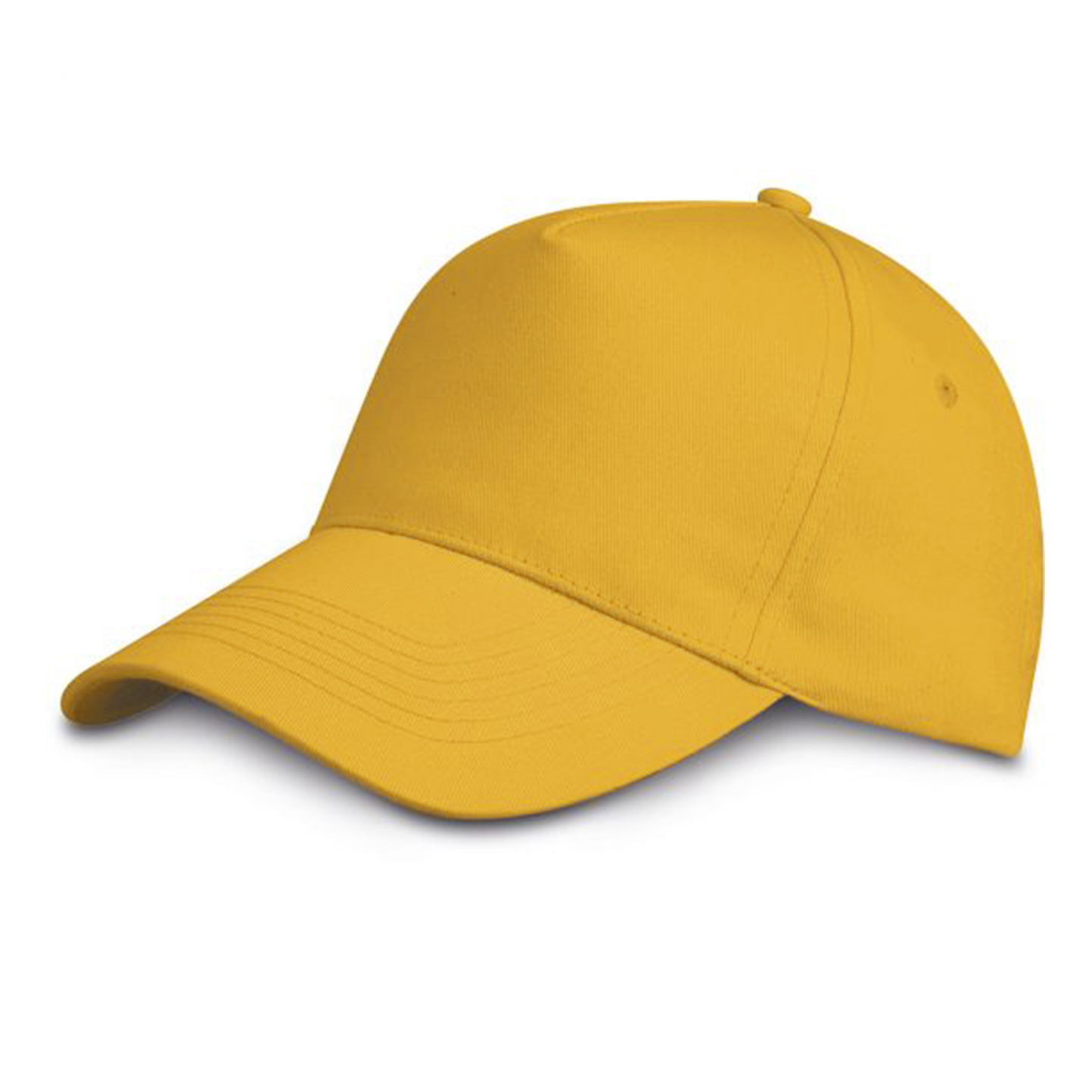 Gorra de béisbol de 5 paneles, 100% algodón, color azul celeste. - YE - Amarillo