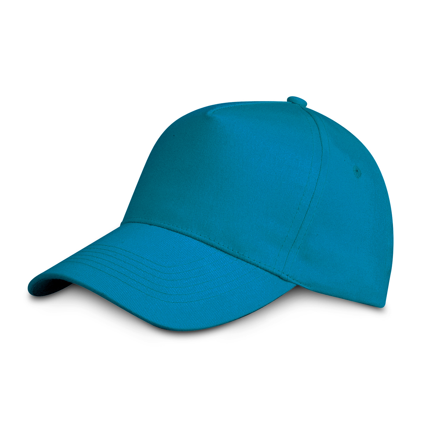 Gorra de béisbol de 5 paneles, 100% algodón, color azul celeste. - AZ - Azur