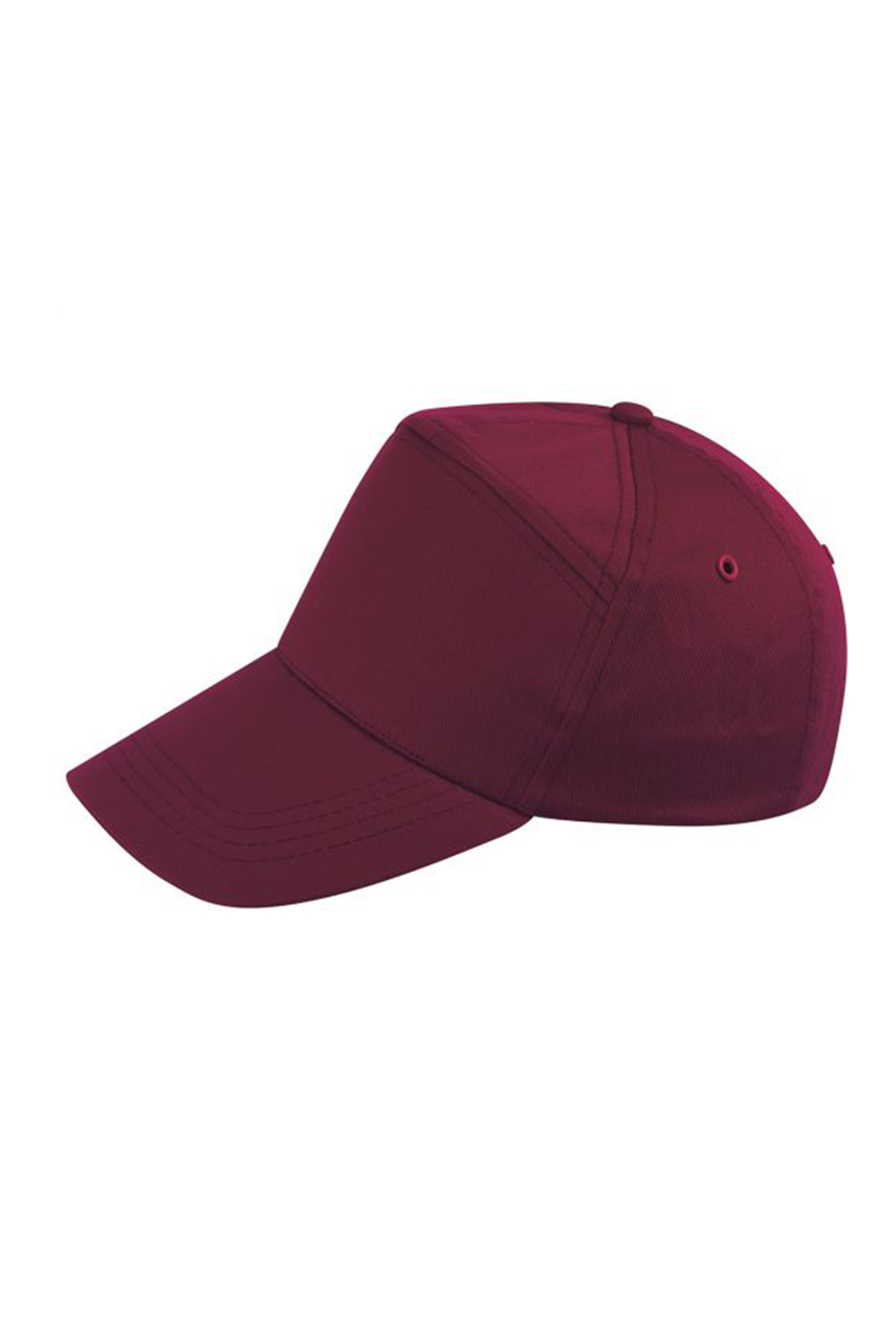 Gorra de golf de 7 paneles, 100% algodón, color burdeos. - BD - Burdeos
