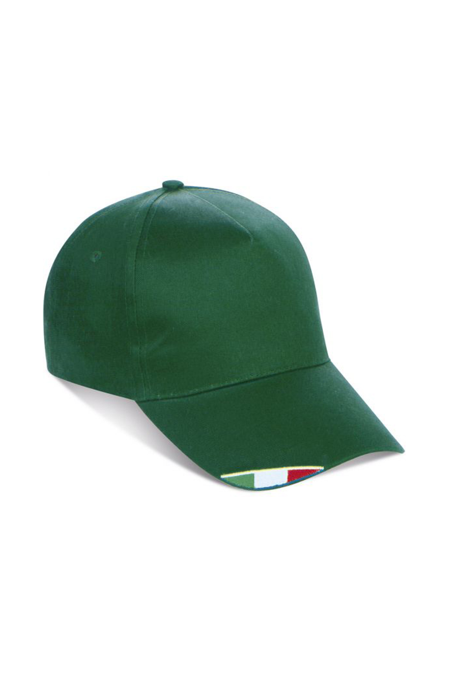 Gorra I-Cap de 5 paneles, 100% algodón, color negro. - GR - Verde