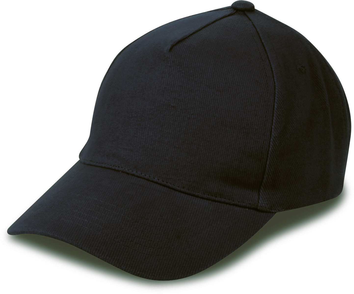 Gorra gruesa de 5 paneles, 100% algodón, color negro. - NY - Marina de guerra