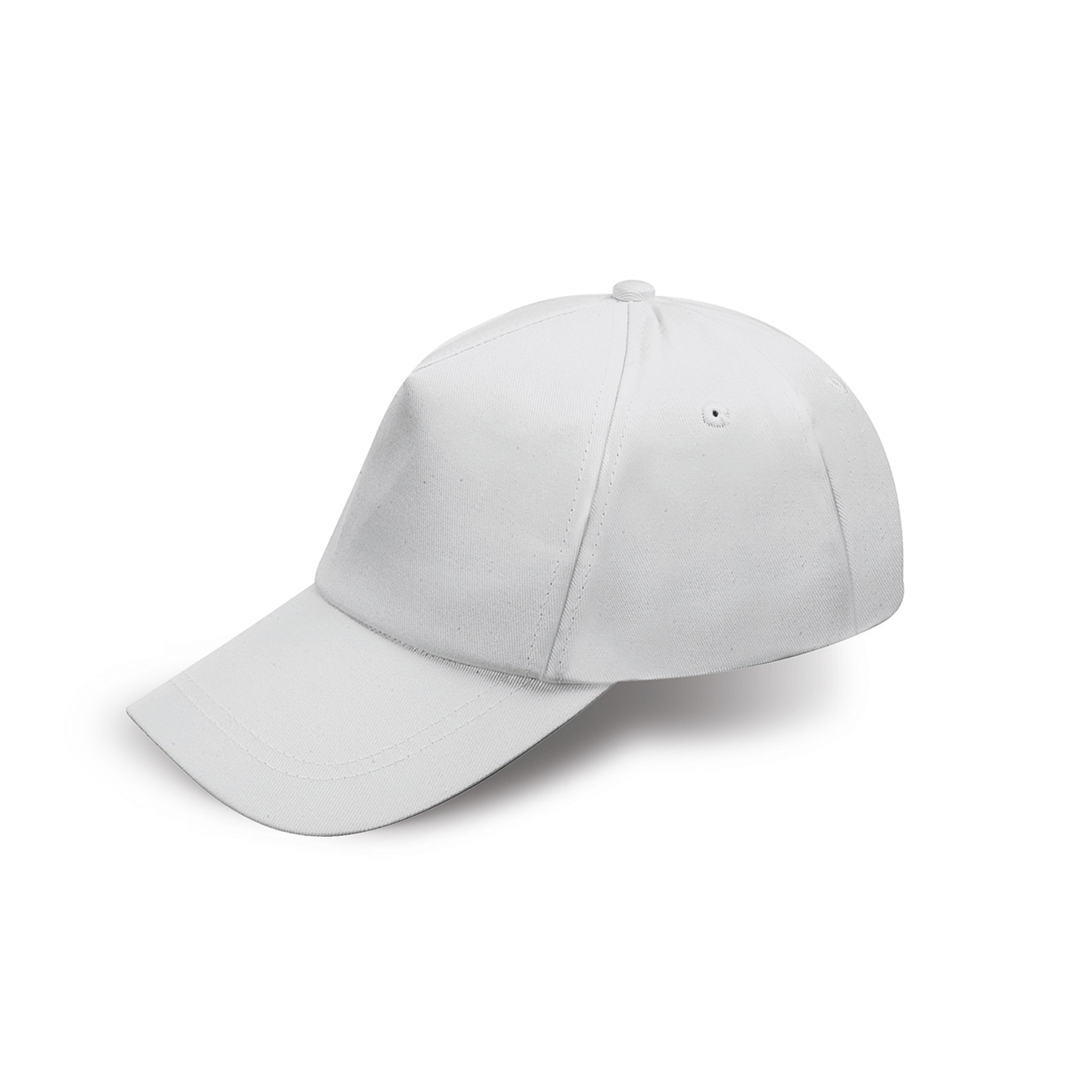 Gorro de bebé 100% algodón, 5 paneles, verde. - WH - Blanco