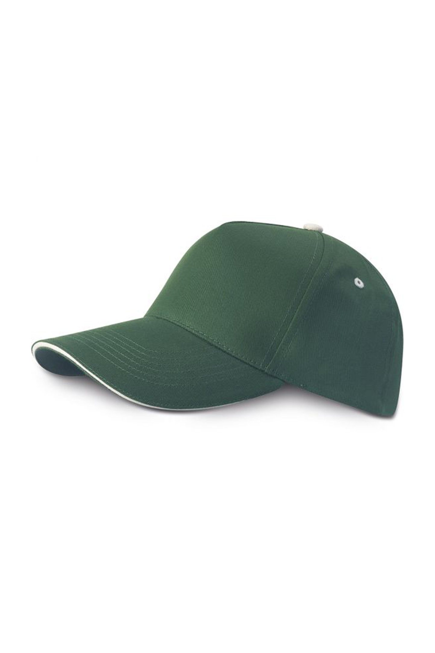 Gorra de 5 paneles, 100% algodón, color negro. - FG - Verde bosque