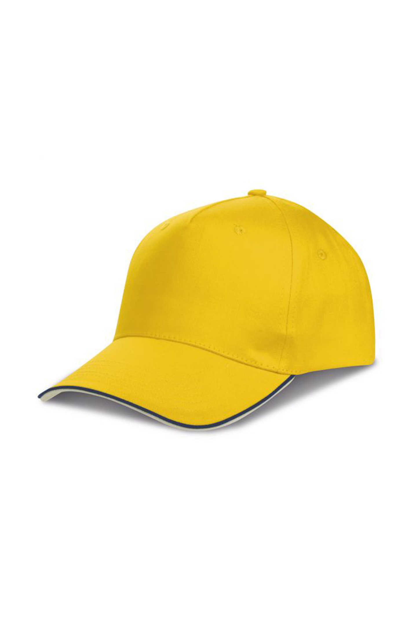 Gorra Energy Cap de 5 paneles, 100% algodón, color beige. - YE - Amarillo