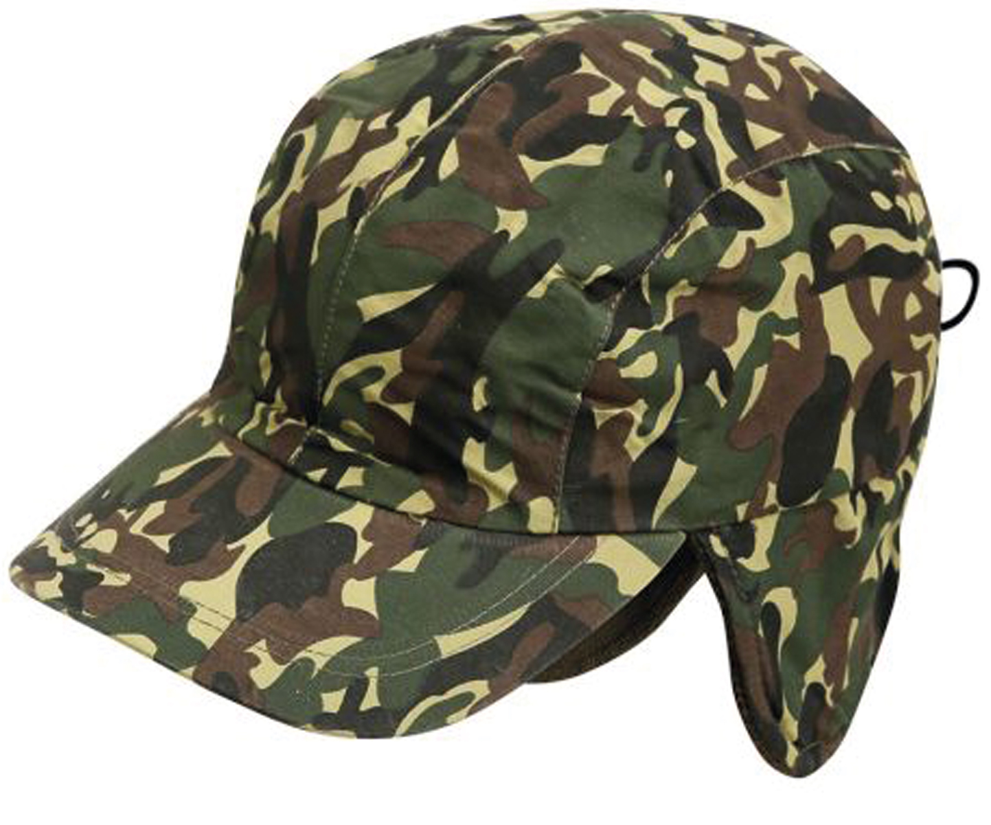 Gorra canadiense de 4 paneles, nailon/piel negra. - MM - Camuflaje