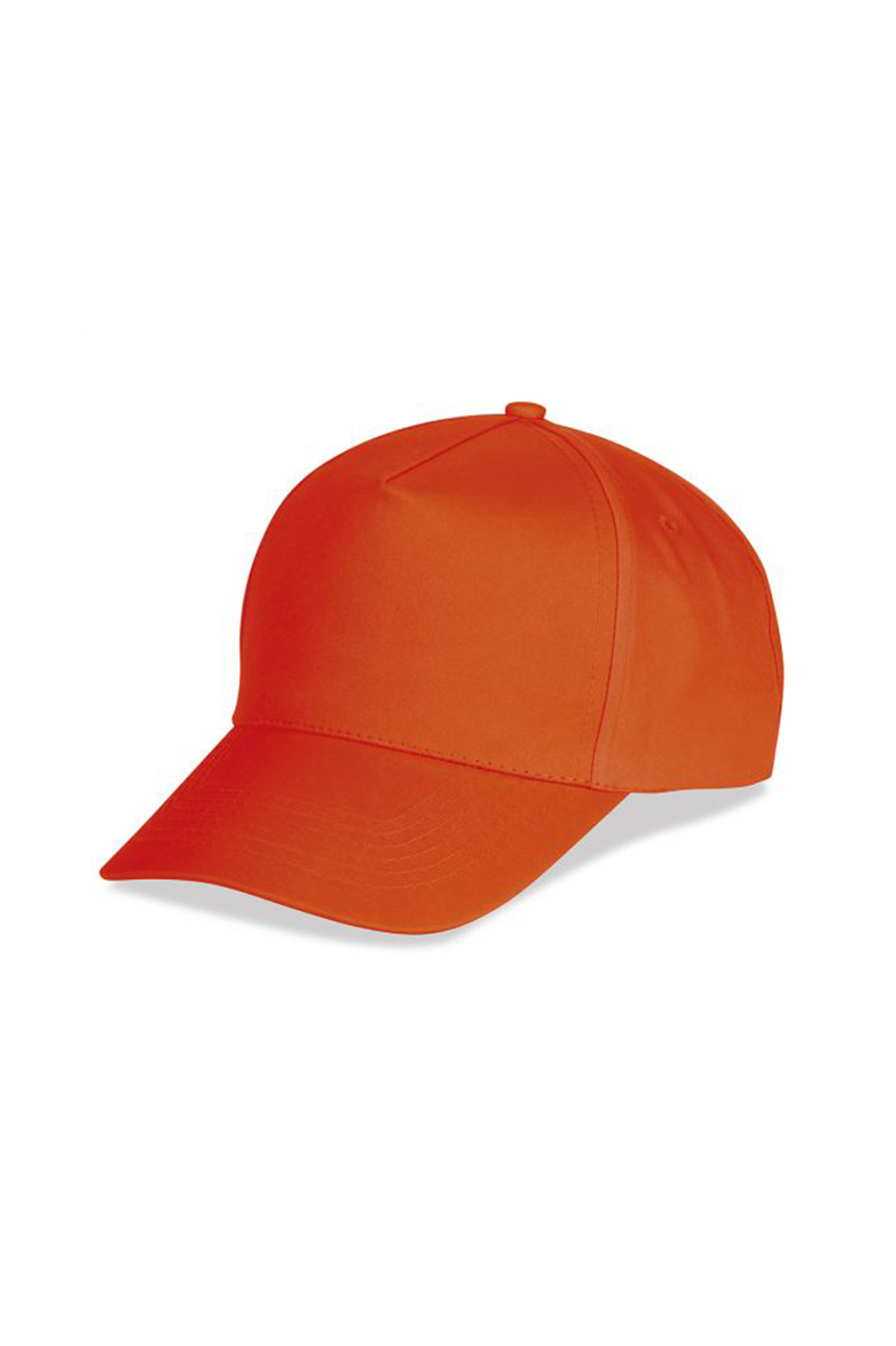 Gorra de béisbol fluorescente de 5 paneles, 100 % poliéster, color fucsia fluorescente. - OR - Naranja