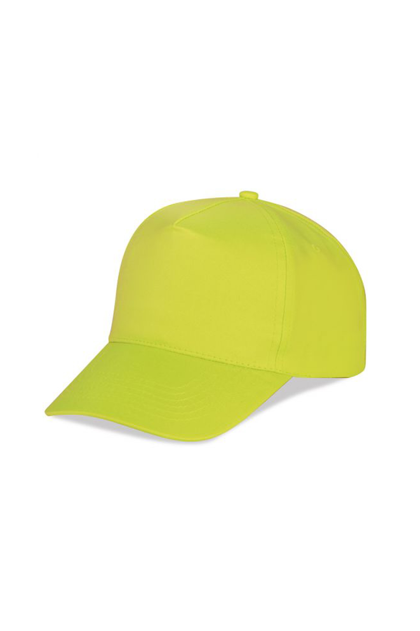 Gorra de béisbol fluorescente de 5 paneles, 100 % poliéster, color fucsia fluorescente. - YE - Amarillo