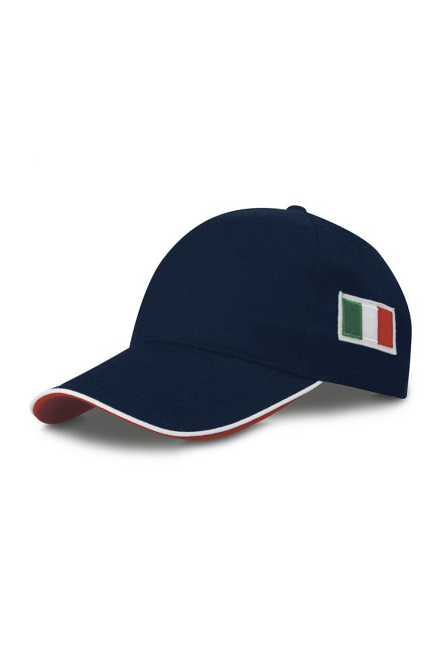 Gorra con bandera de 5 paneles, 65/35% poliéster/algodón, color negro. - NY - Marina de guerra