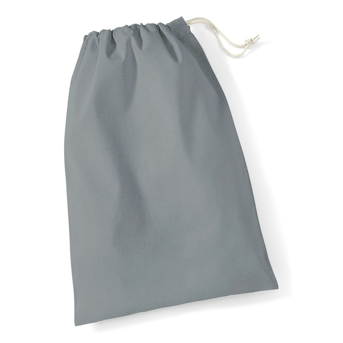 Bolsa de algodón tamaño L - PUG - Gris Puro