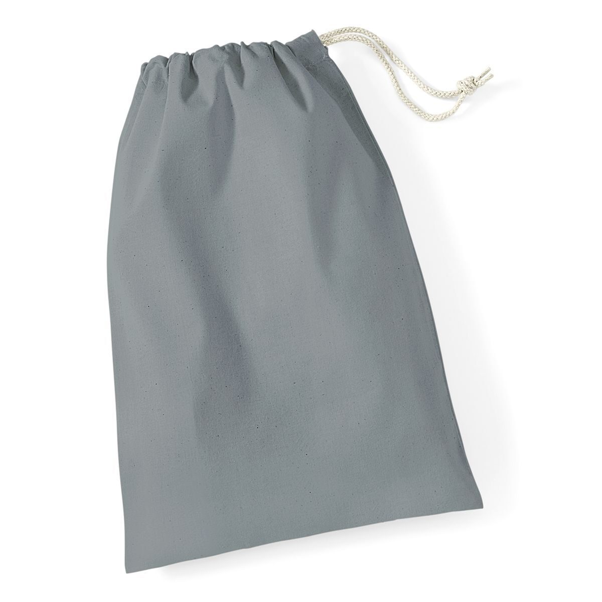 Bolsa de algodón tamaño M - PUG - Gris Puro