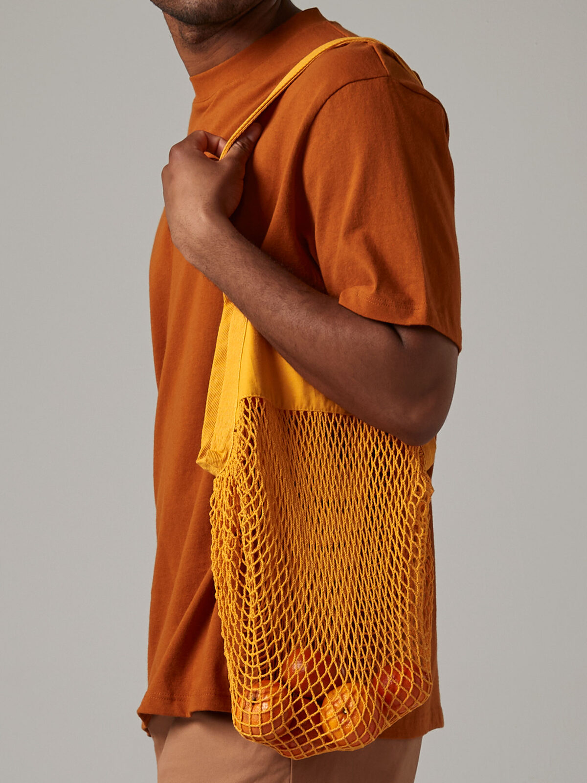 Bolsa de compras de malla de algodón orgánico