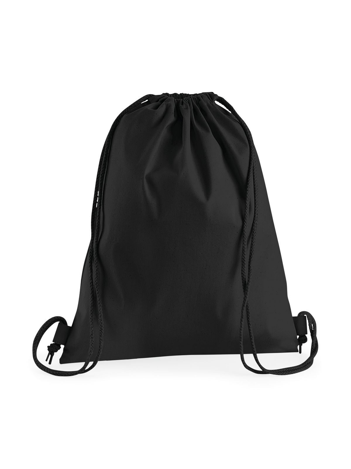 Bolsa de gimnasio de algodón premium - BLK - Negro