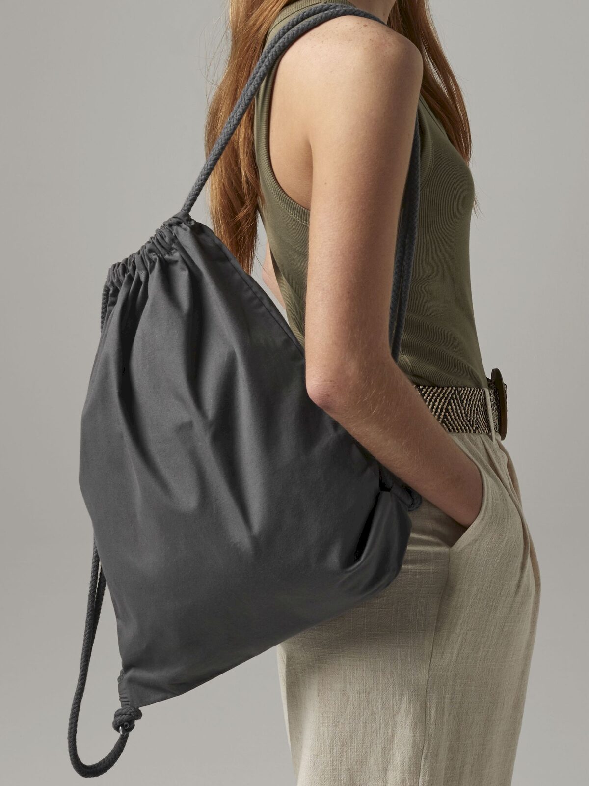 Bolsa de gimnasio de algodón premium