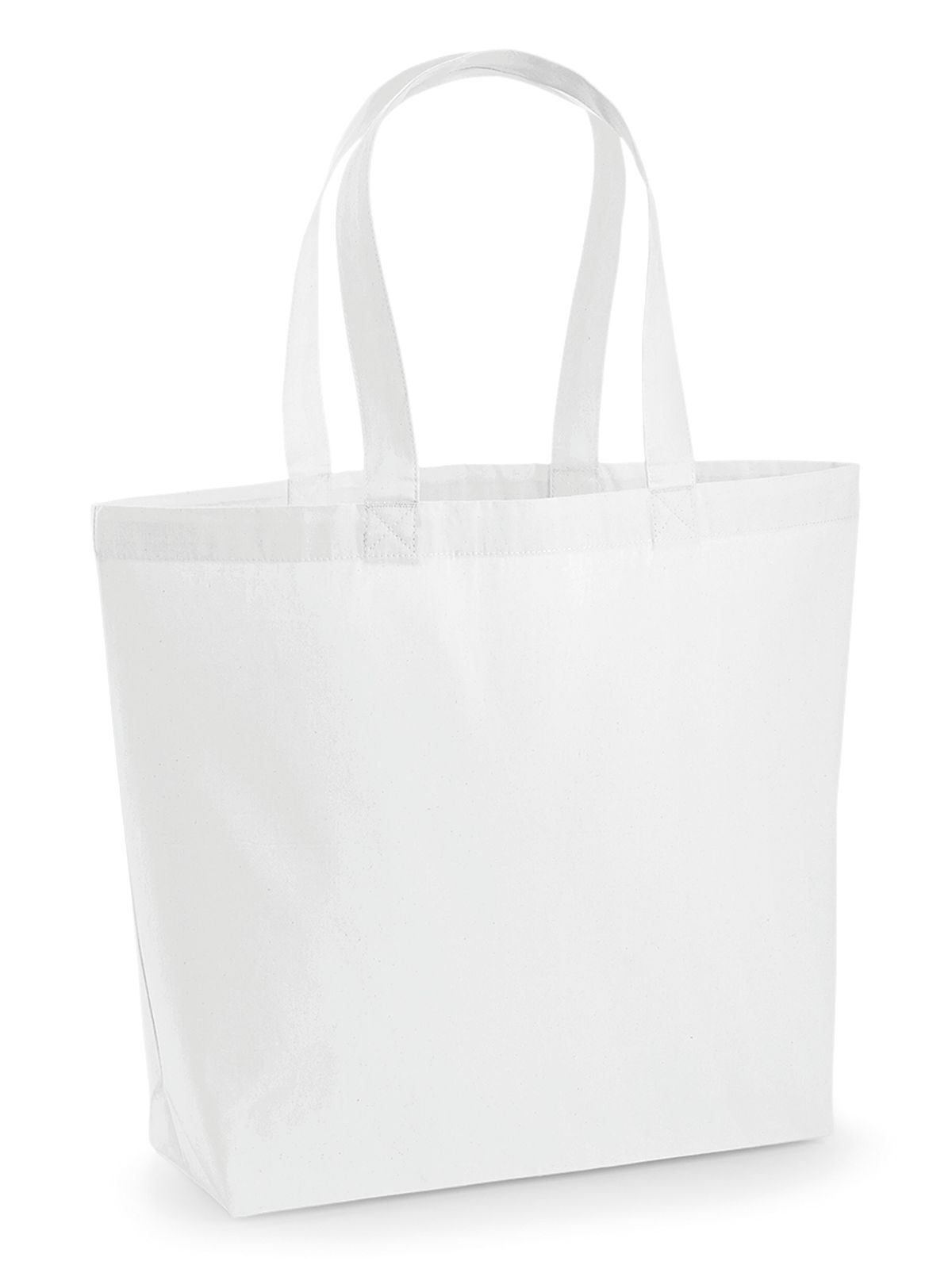 Bolso maxi de algodón premium - WHI - Blanco