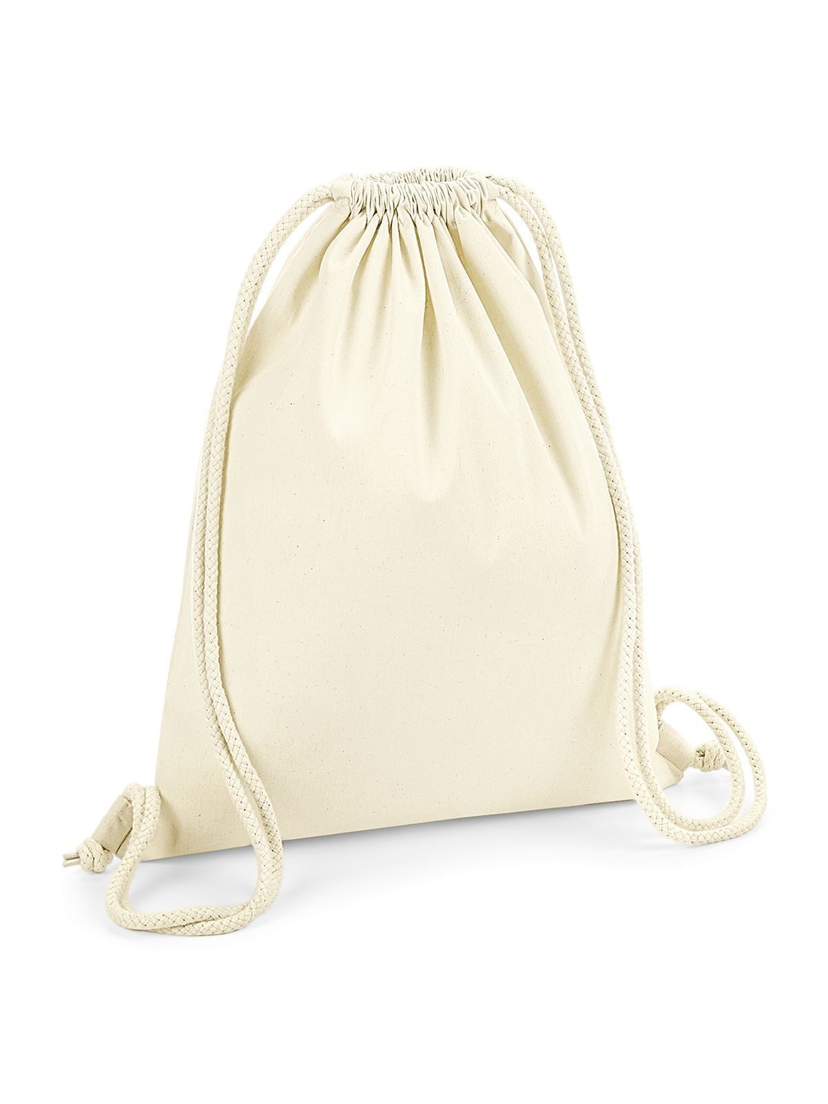 Bolsa de gimnasio de algodón orgánico de primera calidad - NAT - Natural