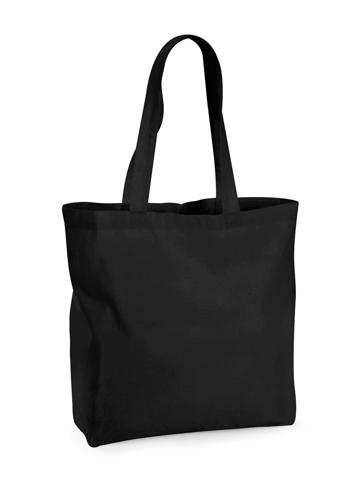 Bolso maxi de algodón orgánico de primera calidad - BLK - Negro