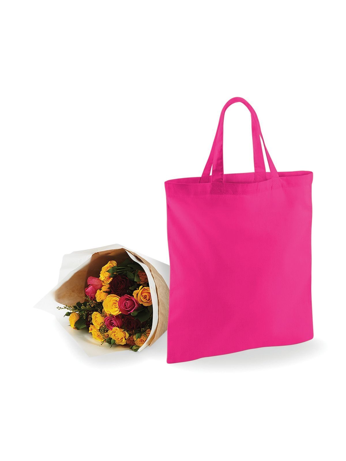 Bolsa reutilizable con asas cortas