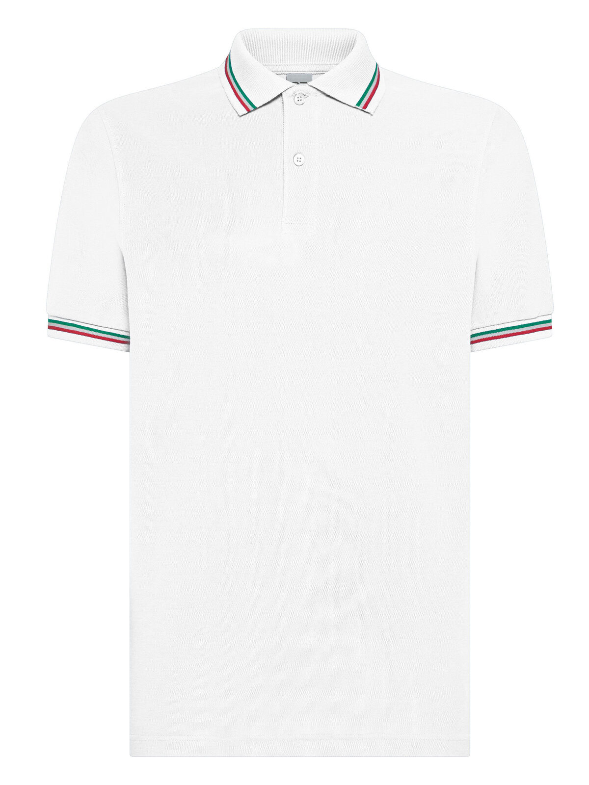 Polo tricolor Italia - WH - Blanco