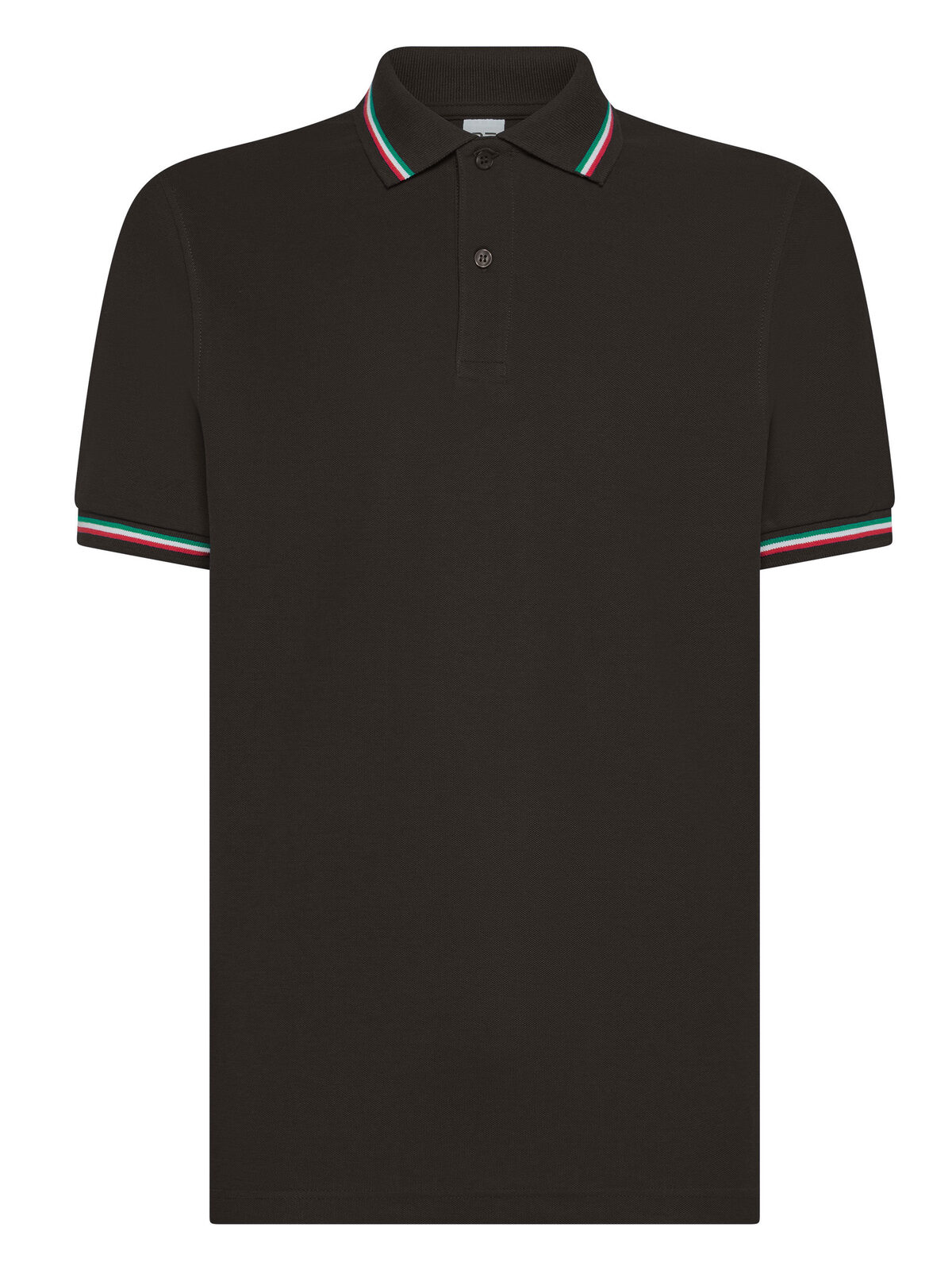 Polo tricolor Italia - BK - Negro