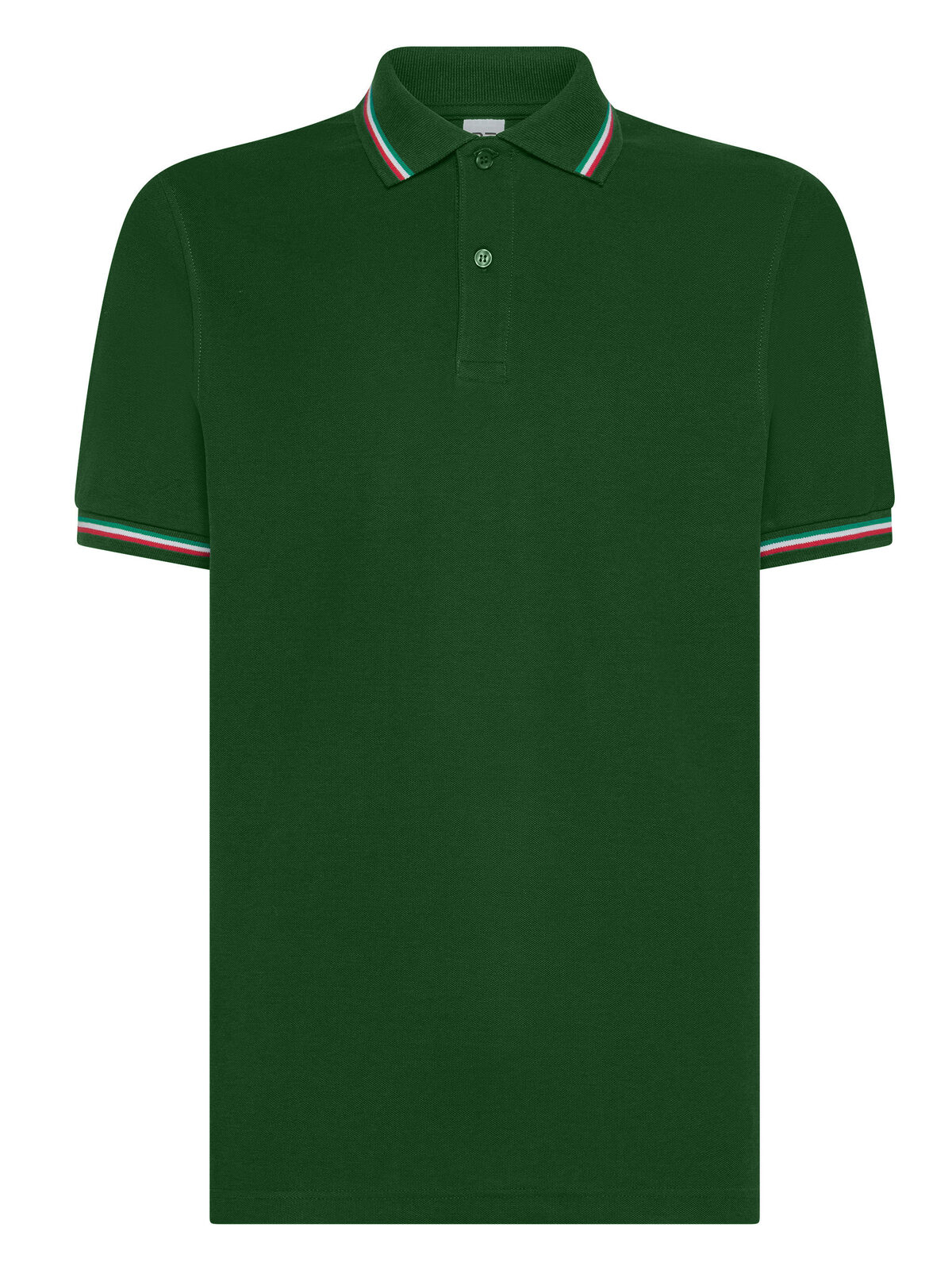 Polo tricolor Italia - FG - VERDE BOSQUE
