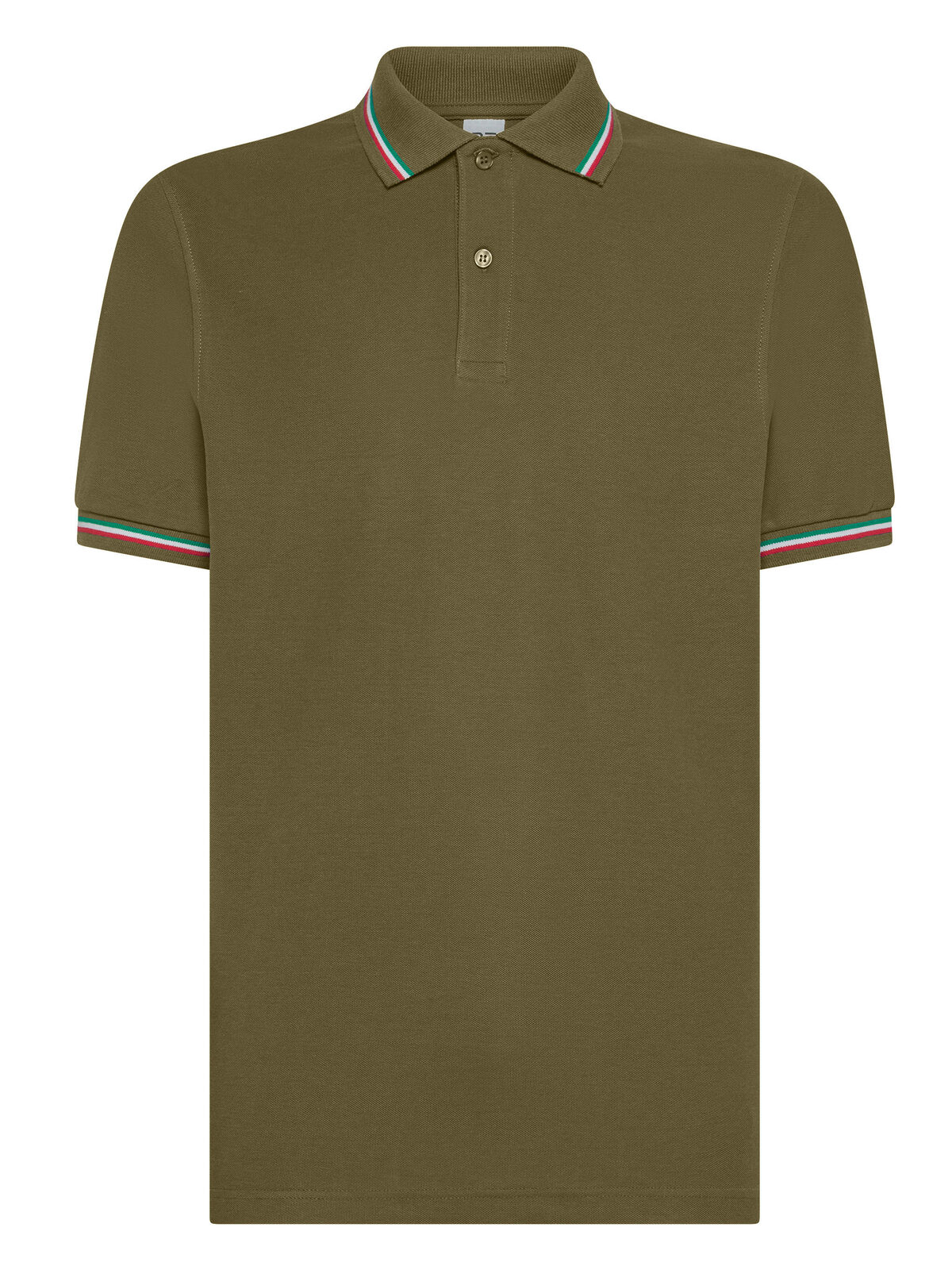 Polo tricolor Italia - OL - Oliva