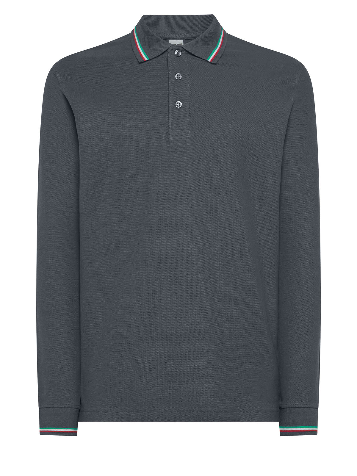 Polo de manga larga de Italia - DG - Gris oscuro