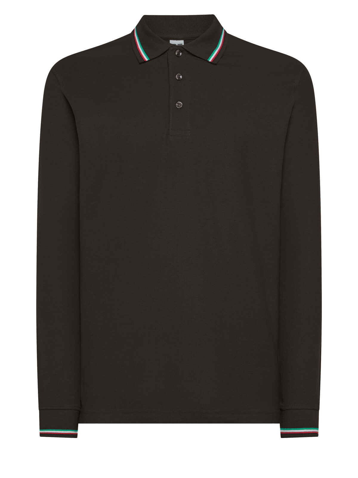 Polo de manga larga de Italia - BK - Negro