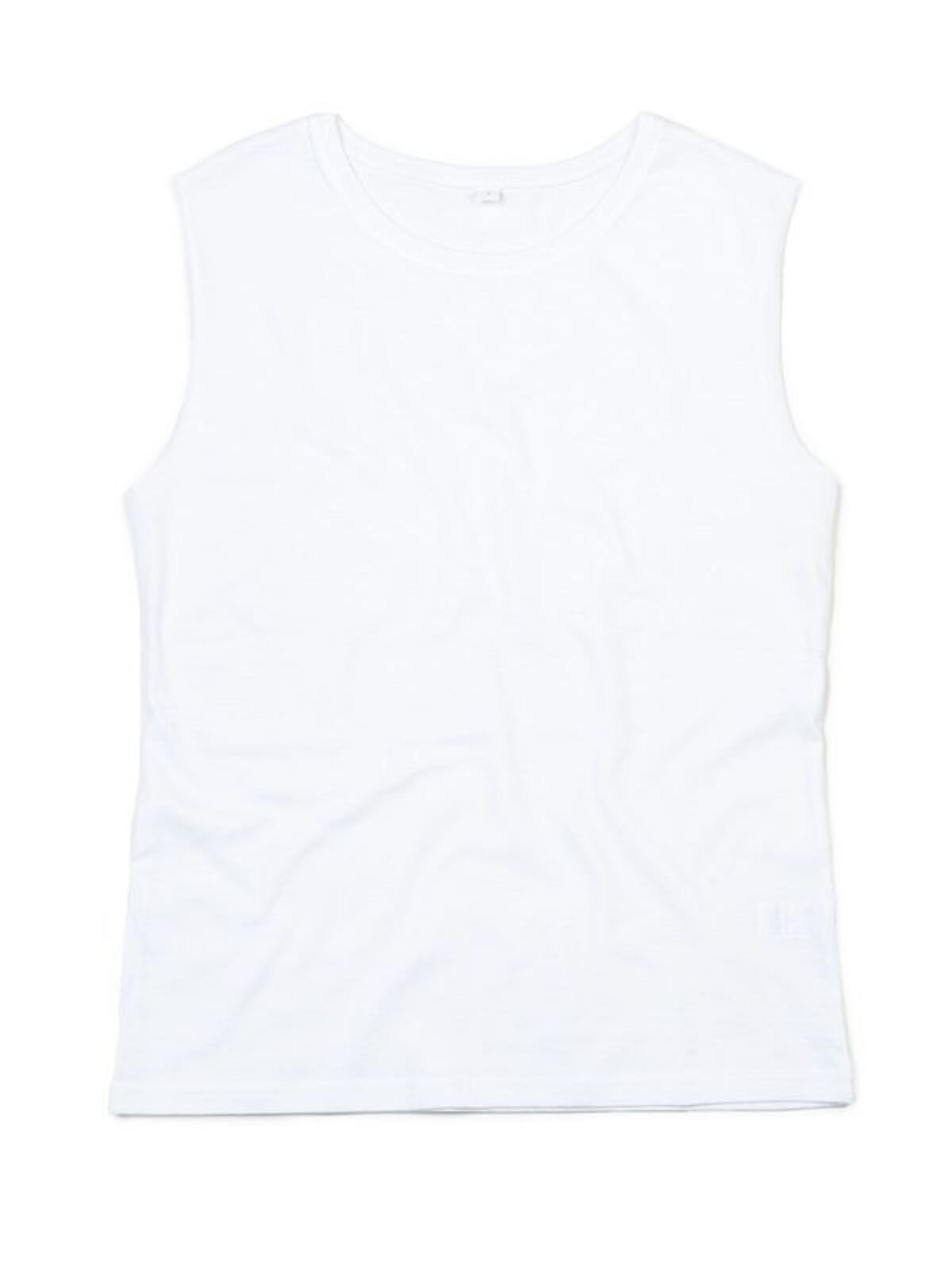 Camiseta sin mangas de mujer sin lavar - WH - Blanco