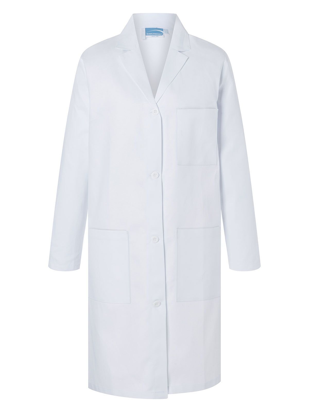 Bata médica y de laboratorio básica para mujer - 3 - BLANCO