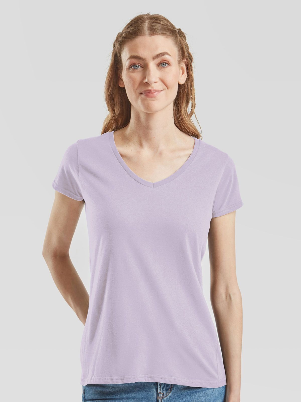 Camiseta icónica de cuello en V para mujer de 150 g/m²