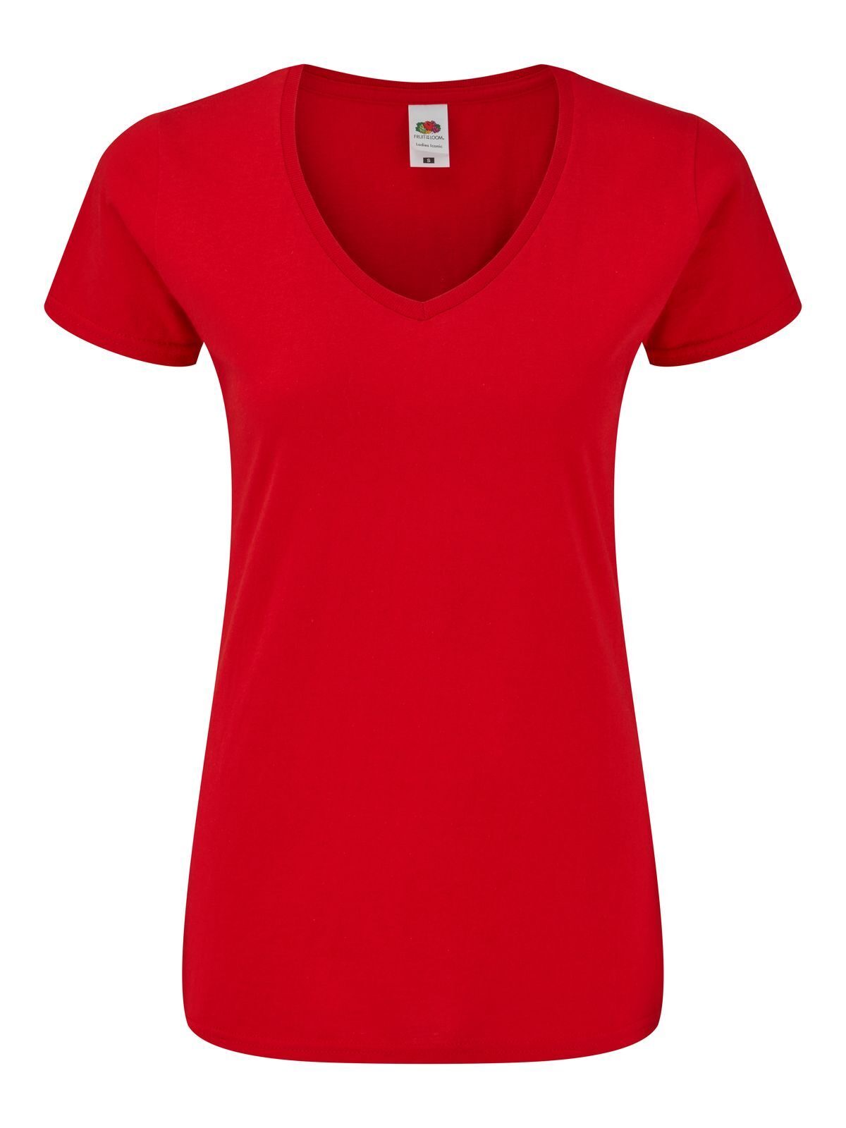Camiseta icónica de cuello en V para mujer de 150 g/m² - 40 - Rojo
