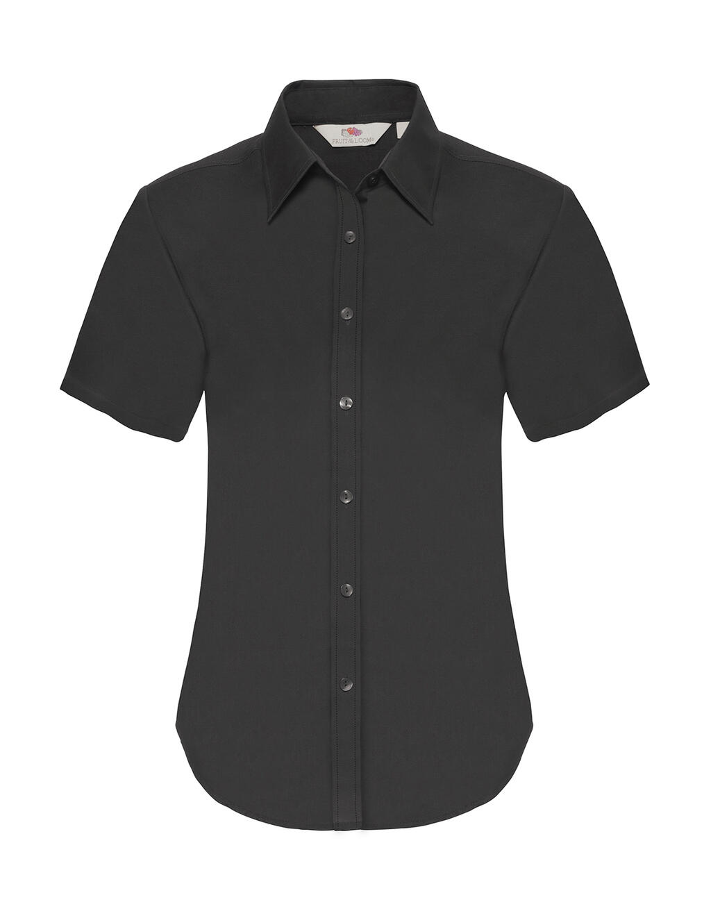 Camisa Oxford de manga corta para mujer - 36 - Negro