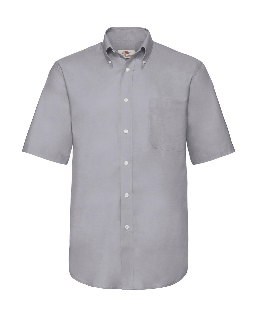 Camisa Oxford de manga corta para hombre - Gris Oxford