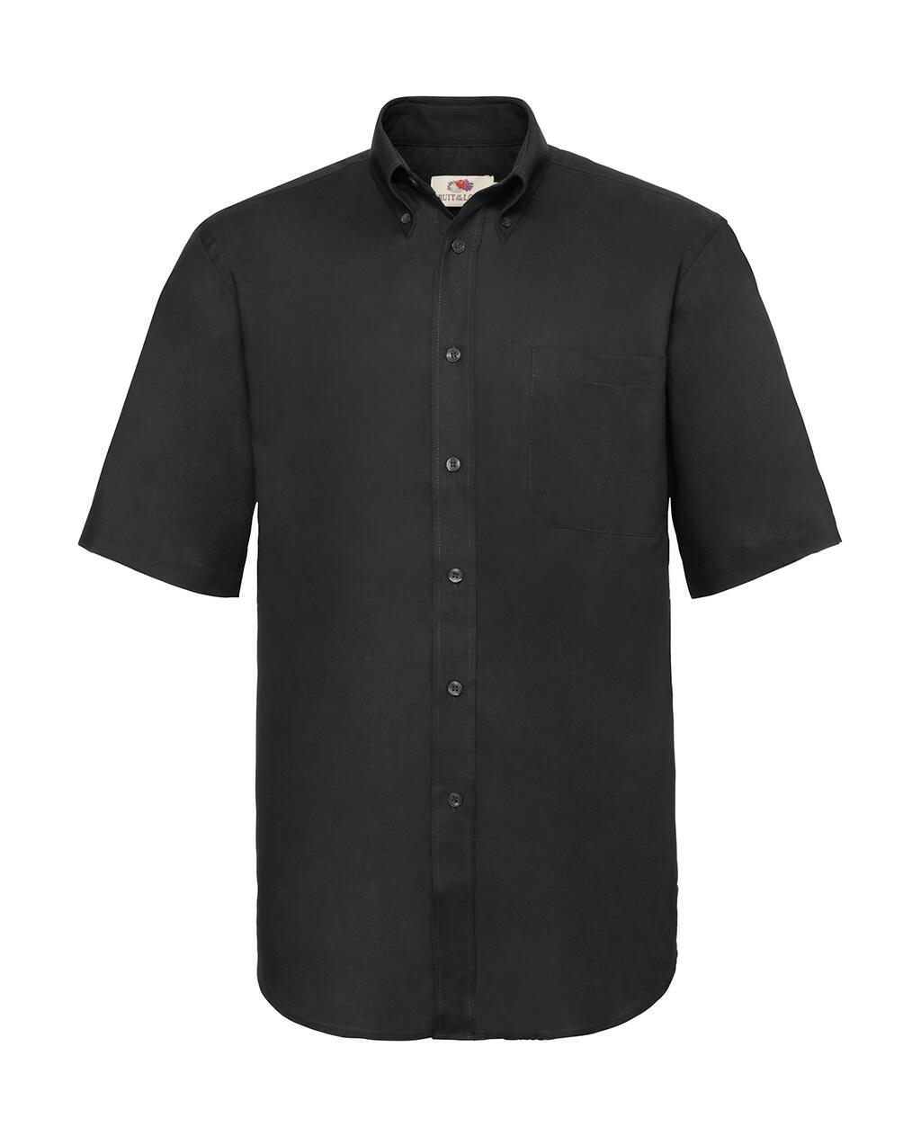Camisa Oxford de manga corta para hombre - 36 - Negro