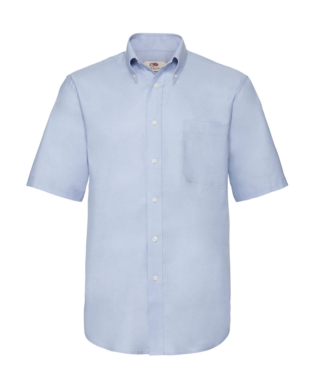 Camisa Oxford de manga corta para hombre - Azul Oxford